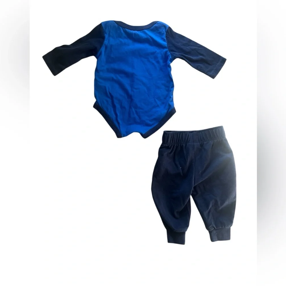 Nike Baby Boy Blue Born to Play Football Outfit | 0-3M NWOT - Picture 2 of 3